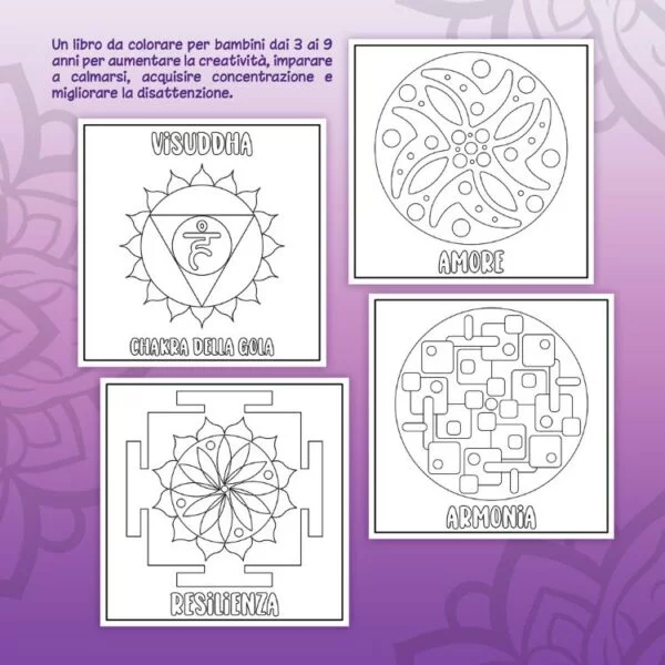 Libro da colorare chakras tras