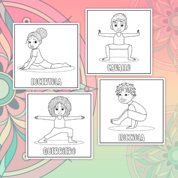 Libro da colorare yoga per bambini tras